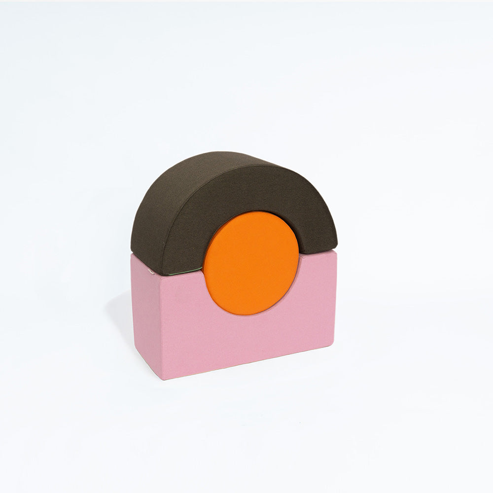 Remmi Demmi Ramba Spielbaustein von Present Stories in Blush, Orange und Moos – hochwertiger Schaumstoff-XXL-Block für fantasievolles Spielen“